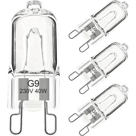Ampoules Halogènes G9 40W 230V - Lot de 4, Résistantes à 500°C pour Four et Micro-ondes, Éclairage 360° Usage Domestique et Professionnel (1/5)