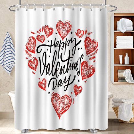 Voile de douche polyester 180x180 souple rideau imperméable pour une petite salle de bain (1/5)
