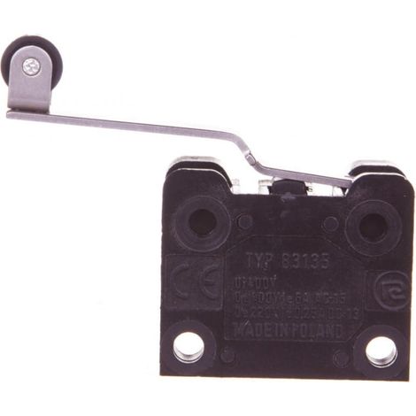 Miniaturschalter mit gebogenem Hebel und Rolle in der Hebelachse 8313558E W0-59-781032