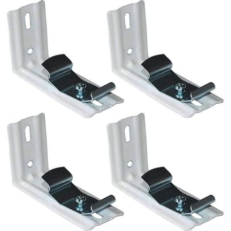 Supports verticaux pour stores vénitiens- supports métalliques en forme de L pour portes et fenêtres- adaptés aux maisons- bureaux et hôtels- 38 mm- lot de 4. (1/4)