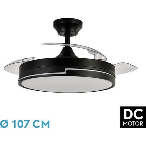 -CAHERSA- Ventilador de Techo  DC 72W OLIMPIA Negro 3 ASPAS 107D (1/7)