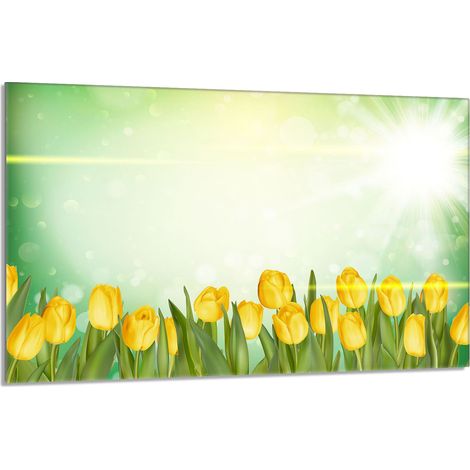 Glas-Herdplattenschutz 80x52 Tulpen (1/5)