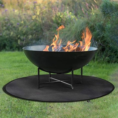Alfombrilla para parrilla, alfombrilla plegable para suelo de barbacoa, doble cara, almohadillas de silicona ignífugas, alfombrilla protectora reutilizable para barbacoa y camping (81 cm) (1/5)