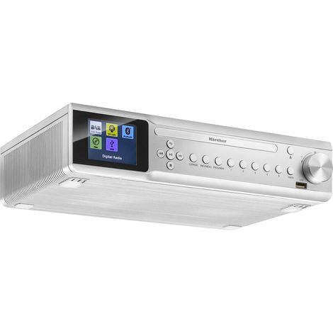 Karcher RA 2060D-S Radio à suspendre DAB+, FM DAB+, FM, Bluetooth, CD argent Y167372 (1/4)