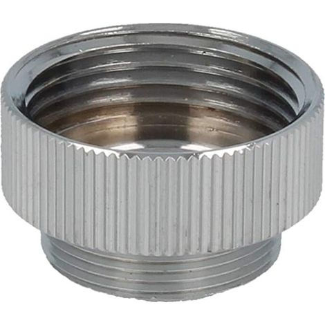 Schläfer r 617010 Adattatore Idraulico 3/4 Femmina, 3/4 " Femmina x M22x1 Maschio, Riduttore in Ottone Cromato per Flessibile Doccia, Flessibile Idraulico, Valvola, Rubinetto Lavandino