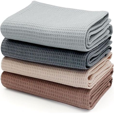 Paños de cocina – 45 x 65 cm – Paquete de 4 paños de cocina – Algodón – Paños de cocina de algodón duraderos y muy absorbentes (1/5)