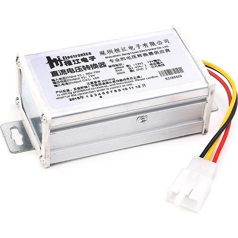 Convertisseur/transformateur CC 36 V/48 V/72 V vers 12 V, 10 A, 120 W pour vélo électrique (1/3)