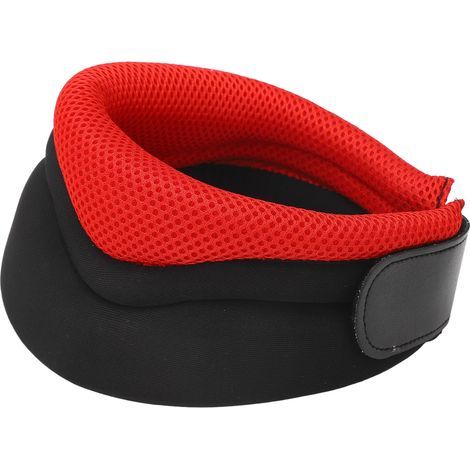 Collier cervical en mousse respirante et haute élasticité, idéal pour le bureau ou les études, rouge. Maintien cervical en mousse respirante et haute élasticité, prévient la posture de la tête en avan (1/5)
