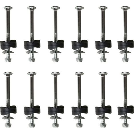 Lot de 12 vis et boulons pour trampoline, boulons et écrous, entretoises pour poteaux de clôture, accessoires de remplacement pour trampoline (1/4)