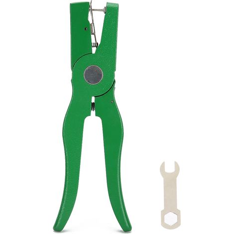 Pince d'étiquette d'oreille de volaille en métal, équipement de marquage du bétail, outil pour animaux de ferme, vert (1/5)