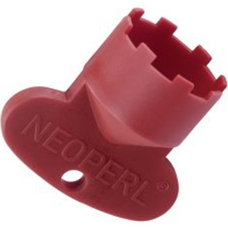 Clé plastique rouge pour aérateur intégré mâle 21.5x100