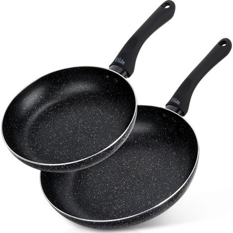 Schwarzes Granit-Bratpfannenset 20/26 cm 2 Stück. (1/5)