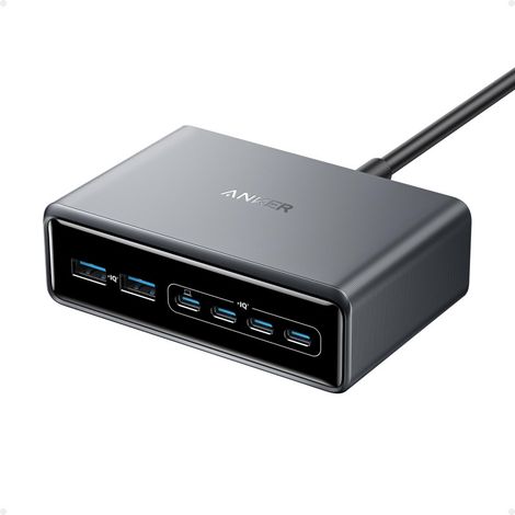 Desktop-Ladegerät ANKER Prime 200 W GaN mit 4 USB-C- und 2 USB-A-Anschlüssen