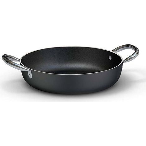 Ballarini BF-140586 Serie 6000 Tegame 2 Manici Antiaderente Kerastone Induzione 24 cm colore Nero