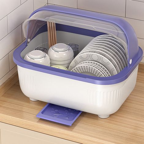 Boîte De Rangement Pour Vaisselle - Boîte À Couverts Avec Couvercle - 35 X 28 X 27 Cm - Plastique - Usage Cuisine Maison Restaurant - 1 Pièce (1/5)