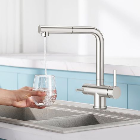 Robinet de cuisine 3 voies avec douchette extensible (1/5)