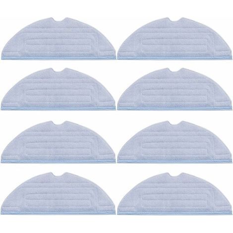 Lot de 8 pièces Serpillère de Rechange pour Roborock S8/S7/S7 Plus/S7 MaxV/ S7 MaxV Plus/ S7 MaxV Ultra /S7 Pro Ultra Aspirateur,Accessoires pour Lingettes en Microfibre (1/5)