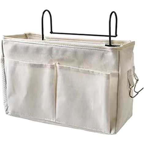 Caddy De Lit - Organiseur De Rangement Suspendu En Toile Avec 4 Poches - Pour Lit Superposé Chambre Étudiante Ou Domestique - 1 Pièce (1/4)