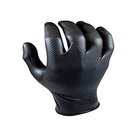 Scatola da 50 guanti monouso in nitrile nero senza polvere Taglia 7 JUBA