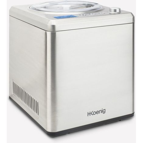 Sorbetière turbine à glace verticale 2L – Préparation rapide 30-40 min – Écran LCD – Arrêt automatique – Acier inoxydable – Hkoenig