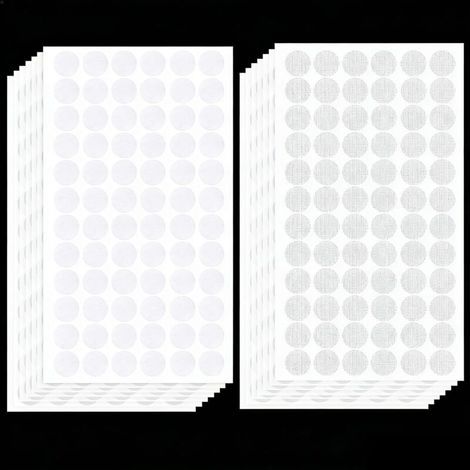 1008pcs Scratch Rond, 15 mm rond spot adhésif double face forte colle auto - adhésive pour l'artisanat bricolage papier plastique verre métal (504 paires) (1/5)