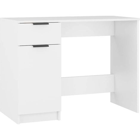 Maison Exclusive - Schreibtisch Weiß 100x50x75 cm Holzwerkstoff (1/5)