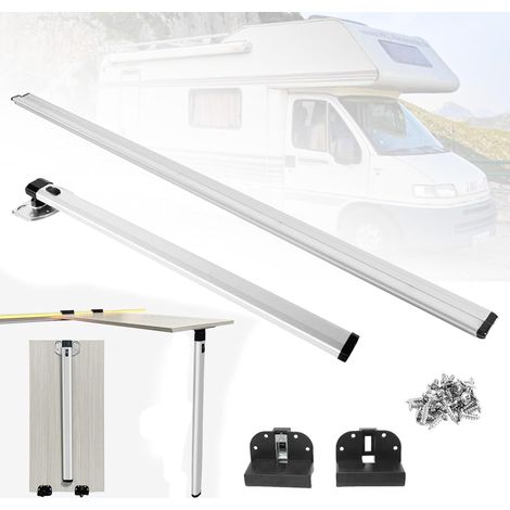 Pied De Table Amovible Et Rail Coulissant pour Yacht De Camping Car, Pieds Pliants De 73 Cm/28 Pouces, Rails De Guidage De 100 Cm/38 Pouces, Support De Base De Table De Camping Car (1/5)