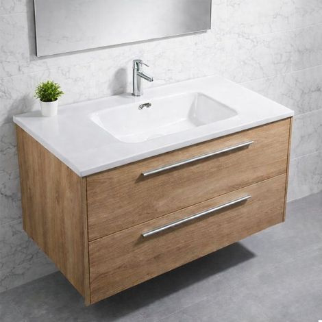 Lavabo incasso Bulnes100 in ceramica bianco lucido 101x46.5 cm.