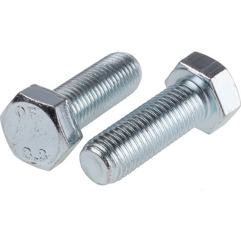 Vis à tête hexagonale, Acier Passivé, zinc, M16 x 45mm ( Prix pour Sachet de 25 )