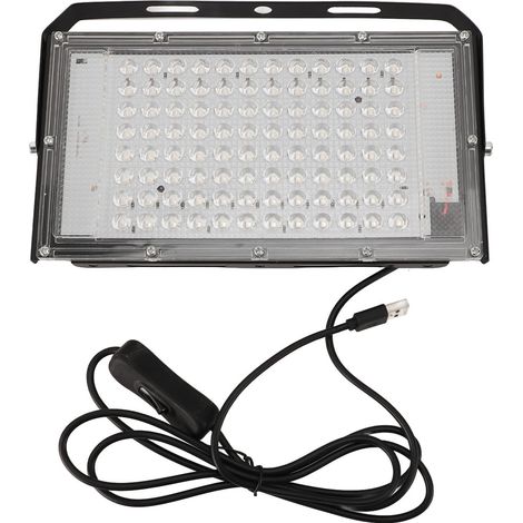Luce nera a LED IP66 da 395 nm, pulsante di controllo resistente all'acqua, USB, ideale per feste, body painting e poster fluorescenti. (1/5)