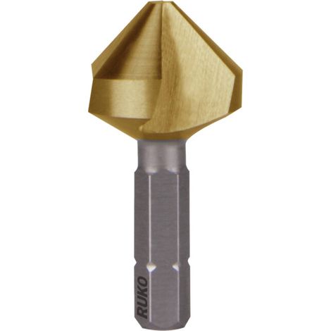 Ruko Kegel- und Entgratsenker-Bit 90° HSS-TiN "Kurz" Schaft Ø 1/4 Zoll