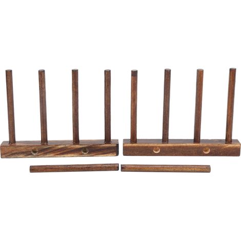 Égouttoir à vaisselle, respectueux de l'environnement, durable, pliable, pour utilisation en cuisine, 4 colonnes, brûlage de carbone (1/4)
