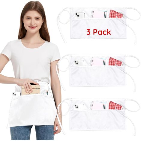 3 Pièces Tablier de Taille Imperméable avec 3 Poches Femme et Homme (1/5)