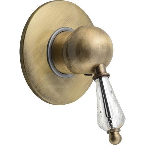 Mitigeur de douche à encastrer KIRKÉ CRYSTAL, 1 sortie, poignée cristal, bronze (1/3)