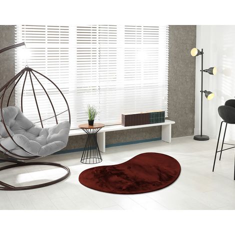 Joy - tapis organique - fausse fourrure - rouge - rouge (1/5)