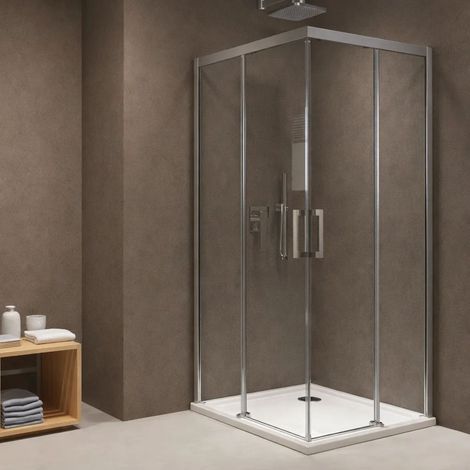 Lato cabina doccia angolare camelia con ante scorrevoli 120 cm (1/5)