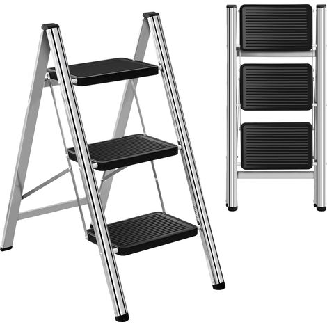 Escalera retráctil, diseño compacto, alta capacidad de carga, escalera de 3 peldaños (1/5)