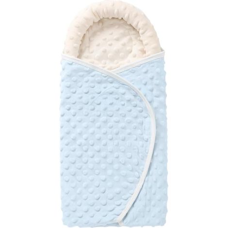 Winter-Pucksack für 0-6 Monate, Bio-Baumwolle mit Punkten, verstellbarer Schlafsack + Kissen, für Jungen/Mädchen