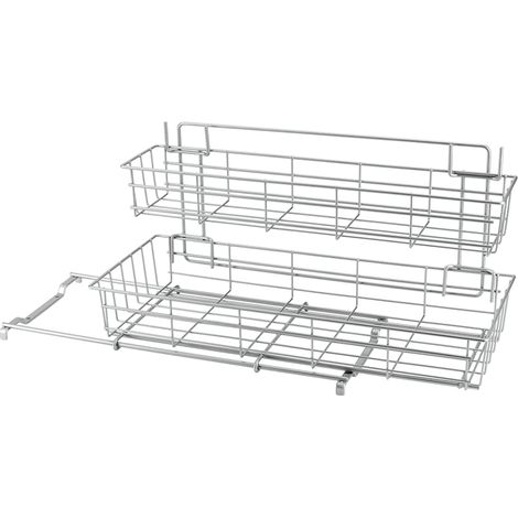 Spülenorganisator Metaltex silber 58x20x28 cm zwei Ebenen (1/2)