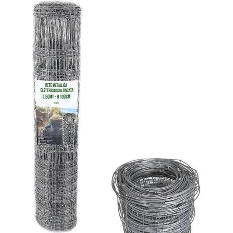 rete Recinzione Metallica Zincata per Ovini - Rotolo da 50 mt - Specifiche: maglia cm 30 l.x8 fili rot.mt 50 cm 100h (1/3)