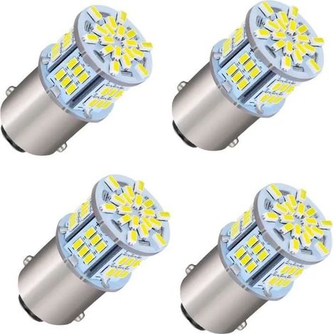 Kaelt - Ampoule LED Voiture, 4 Pièces 1157 Blanc 6500-7000K LED 12V P21W, Ampoules Clignotant LED pour Feu de Stop de Voiture AMPOULE PHARE (1/4)