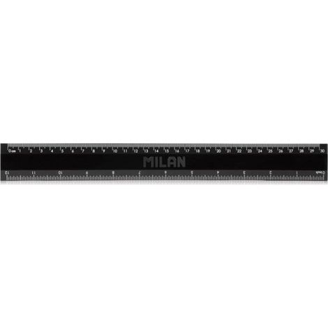 Règle - Triple Décimètre - 30 Cm - Plastique - Noir - 1 Pièce (1/5)