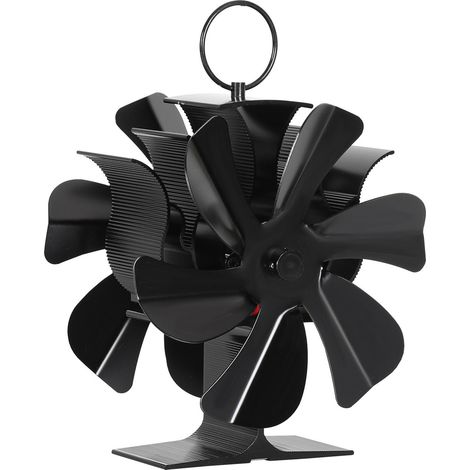 TolleTour Ventilatore per stufe, ventilatore termico silenzioso a 6 lame per stufe a legna, distribuzione efficiente del calore in inverno, reversibile (1/5)