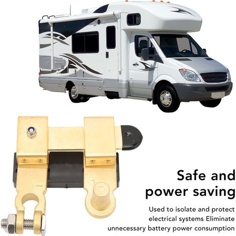 Interrupteur de Batterie Négatif 11mm pour Borne Type Haut - 12V 24V - Véhicule Camping-Car Bateau (1/5)