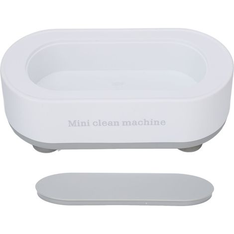 Nettoyeur Ultrasonique Rechargeable Portable 360° pour Lunettes, Bijoux, Montres, Bracelets, Vaisselle - Machine de Nettoyage Blanche (1/5)