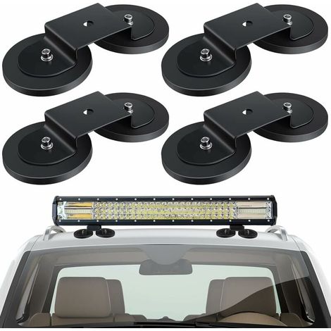 soportes magnéticos para luces de trabajo, soportes magnéticos para lámparas LED, soportes para barras de luces todoterreno para camiones y SUV, barras de luces de techo. (1/4)