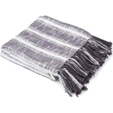 Couverture en coton bio 180 × 130 cm - Douce en fibres naturelles - Respirante et légère - Idéale pour le canapé, le lit et le salon - Facile d'entretien et polyvalente (1/5)