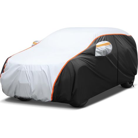 Bâche voiture extérieure imperméable pour SUV – 483x188x178cm – Coton respirant, anti-UV, neige, poussière, grêle – Ouverture latérale – 10 couches (1/5)