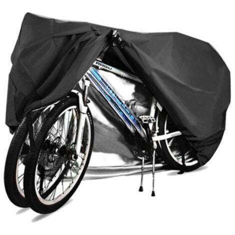 Housse de vélo deux côte à côte étanche à la pluie, à la crème solaire et à la poussière Bande étanche 210D-210D-2XL taille deux côte à côte (0,6 kg) 200x 85 x 110 cm noir (1/5)