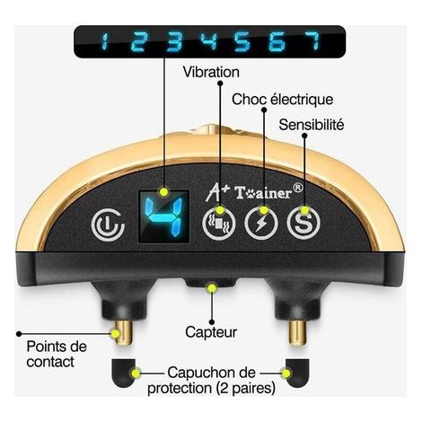 -Collier Anti Aboiement Chien Électrique Automatique Rechargeable Avec 7 Niveaux Ajustables, 3 Modes Sensibilité/Vibration/Choc 19-62Cm Sangle Réglable Pour Petit/Gros Chien Étanche Ip66(2020 Versi (1/4)